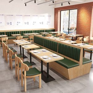 Sofa Cafe Khung Gỗ Nệm Da Nỉ-HTS04